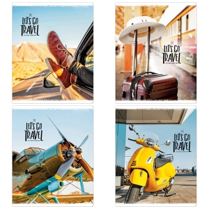 Тетрадь 48л., А5, клетка ArtSpace "Путешествия. Let's go travel", эконом