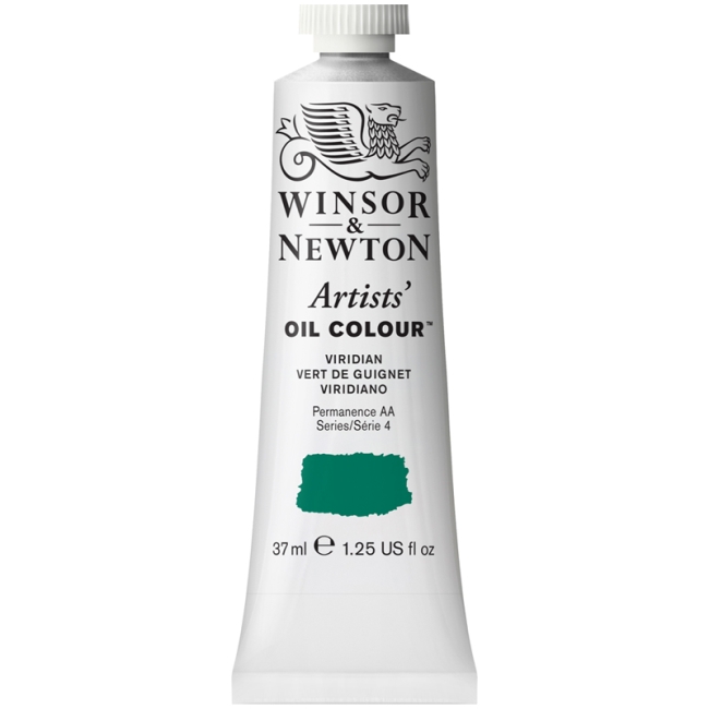 Краска масляная профессиональная Winsor&Newton "Artists Oil", 37мл, виридиан