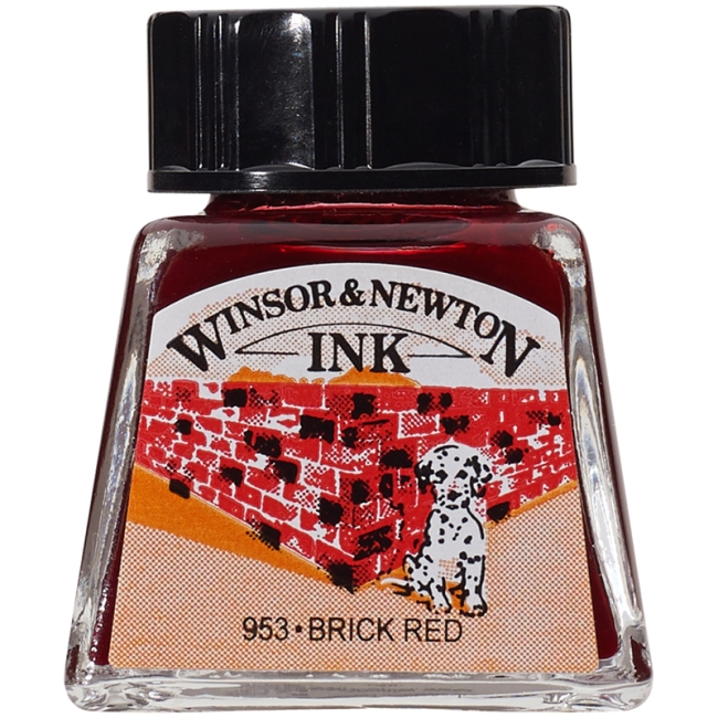 Тушь Winsor&Newton для рисования, кирпично-красный, 14мл