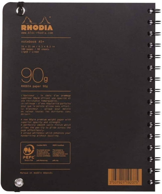 Блокнот черный в линейку Rhodia Business полипропиленовая обложка А5 / 90 листов / 90 гм купить в художественном магазине ArtCraft.Space