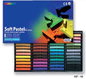Пастель мягкая квадратная 48 цветов в картонной коробке