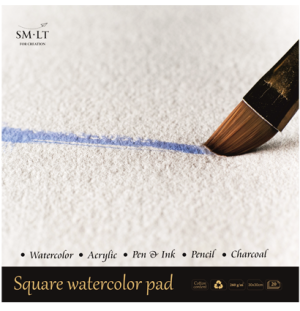 Альбом SMLT Art Square watercolor 260г/м2 30х30см 20л белый склейка, Альбом SMLT Art Square watercolor 260г/м2 30х30см 20л белый склейка,