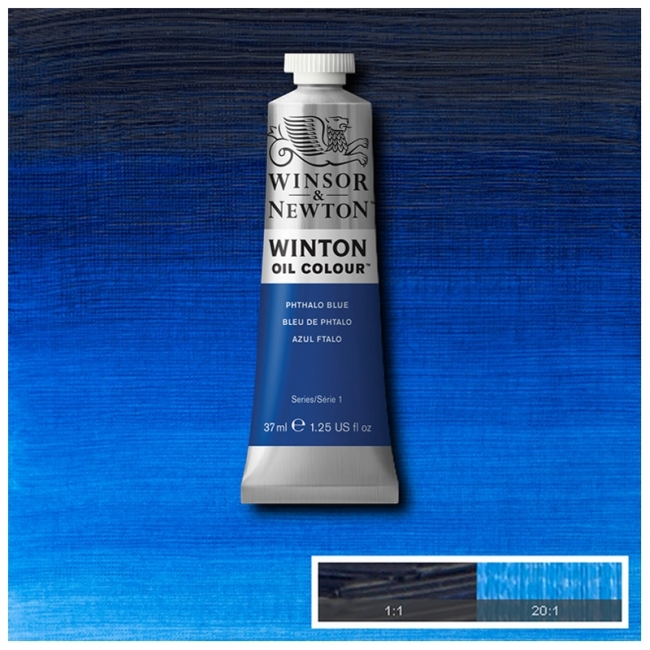 Масляные краски Winton, 37мл, фтало синий
