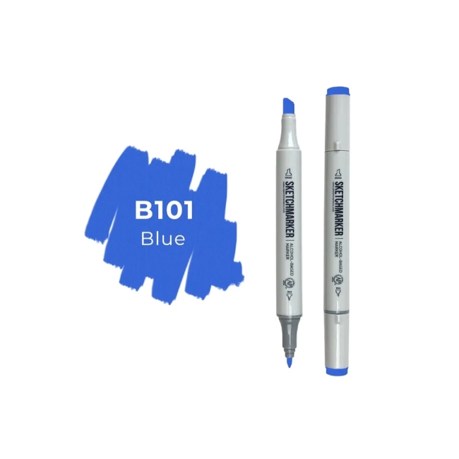 Маркер SKETCHMARKER двухсторонний на спирт.основе цв.B101 Синий