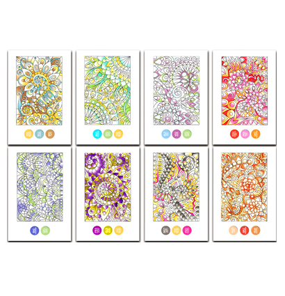 Рельефная цветовая карта (склейка) Chameleon Floral Patterns / Цветочные узоры