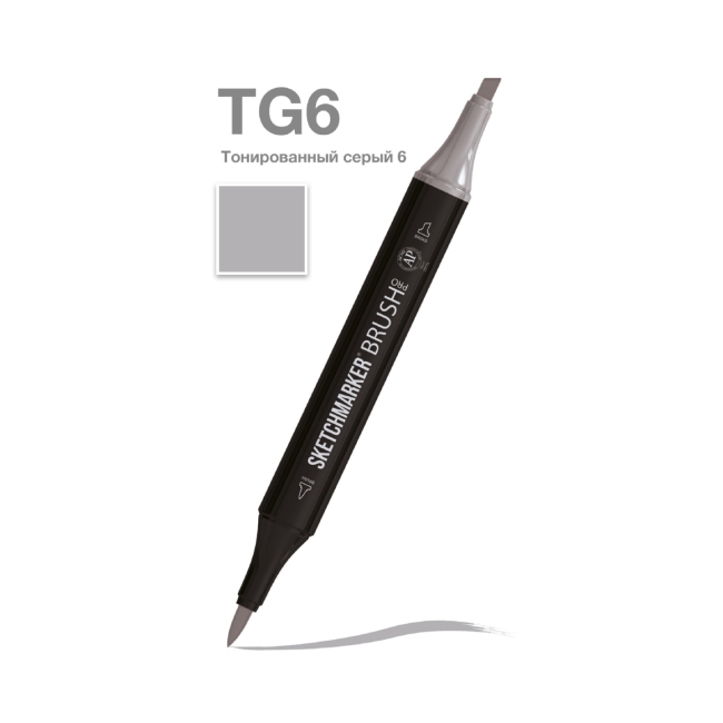 Маркер SKETCHMARKER Brush двухсторонний на спирт.основе цв.TG6 Тонированный серый 6