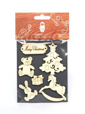 Набор заготовок для декорирования Christmas4 фанера 10х14см,