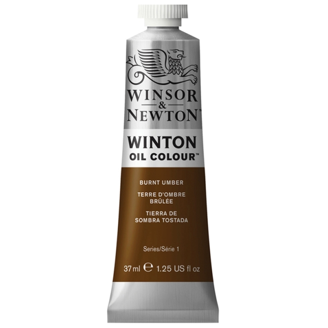 Краска масляная художественная Winsor&Newton "Winton", 37мл, туба, жженая умбра