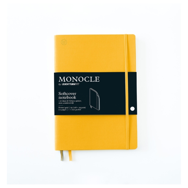 Блокнот Leuchtturm1917 Monocle B5 (17.8x25.4см.) 80г/м2 - 128 стр. в точку, мягкая обложка, цвет: Желтый