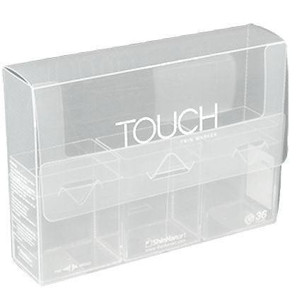 Пенал-кейс для маркеров Touch Brush ShinHan Art белый на 36 штук прозрачный купить в художественном магазине ArtCraft.Space с доставкой по РФ и СНГ