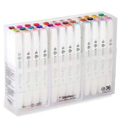 Пенал-кейс для маркеров Touch Brush ShinHan Art белый на 36 штук прозрачный купить в художественном магазине ArtCraft.Space с доставкой по РФ и СНГ