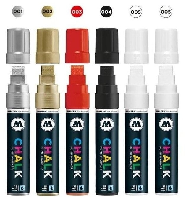 Molotow Набор маркеров Chalk Marker 15mm Basic Set 1 6 шт 200476 15 мм
