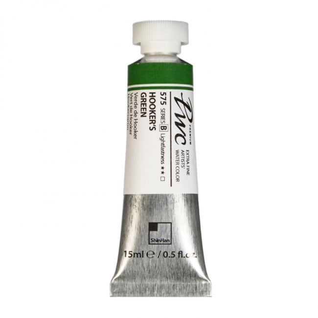 Краска акварельная SH PWC туба 15мл №575 (B) хукера зеленый,