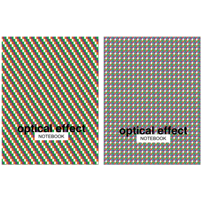 Бизнес-блокнот А5, 64л., ЛАЙТ, BG "Optical effect", метализация, глянцевая ламинация