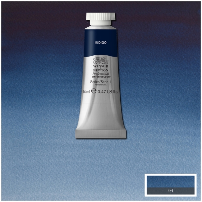 Акварель художественная, 14 мл, индиго