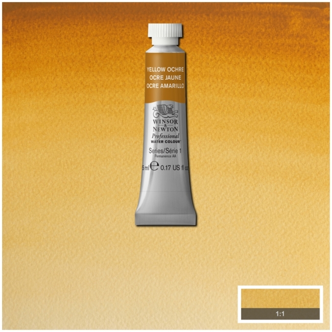 Акварель художественная, 5 мл, желтая охра