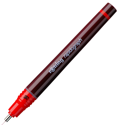 Рапидограф Rotring 0.18 мм пластиковый корпус с черными чернилами купить в магазине ArtCraft.Space
