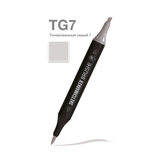 Маркер SKETCHMARKER Brush двухсторонний на спирт.основе цв.TG7 Тонированный серый 7