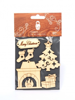Набор заготовок для декорирования Christmas5 фанера 10х14см,