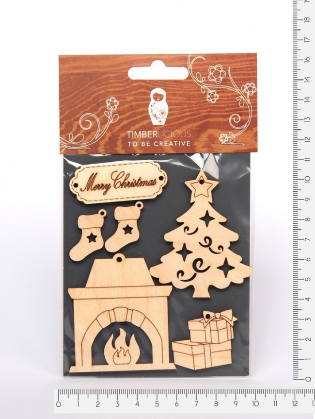 Набор заготовок для декорирования Christmas5 фанера 10х14см,