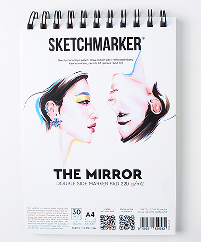 Скетчбук SKETCHMARKER THE MIRROR A4, 220г/м.кв 30л на спирали Скетчбук SKETCHMARKER THE MIRROR A4, 220г/м.кв 30л на спирали