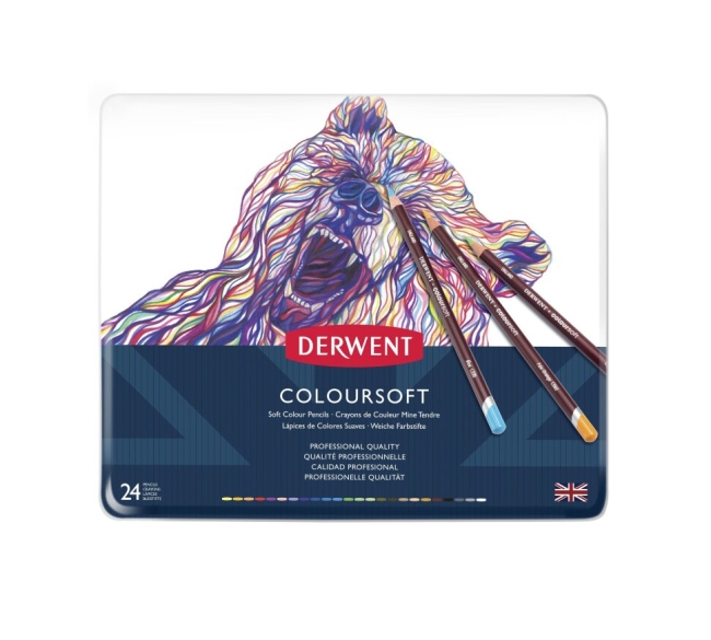 Набор цветных карандашей Coloursoft 24 цвета в металлической упаковке купить в художественном магазине ArtCraft.Space с доставкой по всему миру