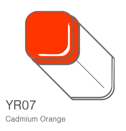 Маркер  Copic YR07 Cadmium Orange / Кадмий Оранжевый поштучно купить в официальном магазине Копик Клаб ArtCraft.Space с доставкой по всему миру