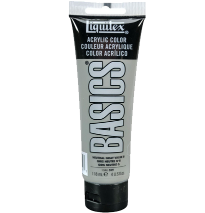 Краска акриловая Liquitex Basics №599 серый натуральный 118 мл купить в художественном магазине ArtCraft.Space с доставкой по всему миру