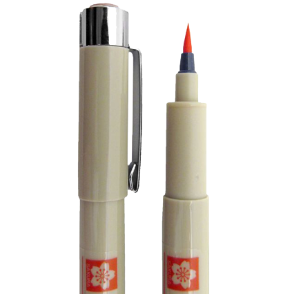 Набор цветных капиллярных ручек Sakura Pigma Micron Brush брашпены 6 штук купить в художественном магазине ArtCraft.Space с доставкой по РФ и СНГ