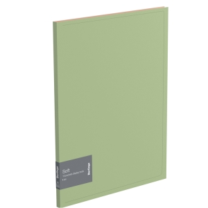 Папка с 10 вкладышами Berlingo "Soft", 9мм, 600мкм, оливковая