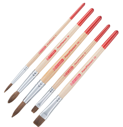 Набор кистей пони/синтетика Art Creation 5 штук круглые, плоские для акварели, гуаши  купить в художественном магазине ArtCraft.Space