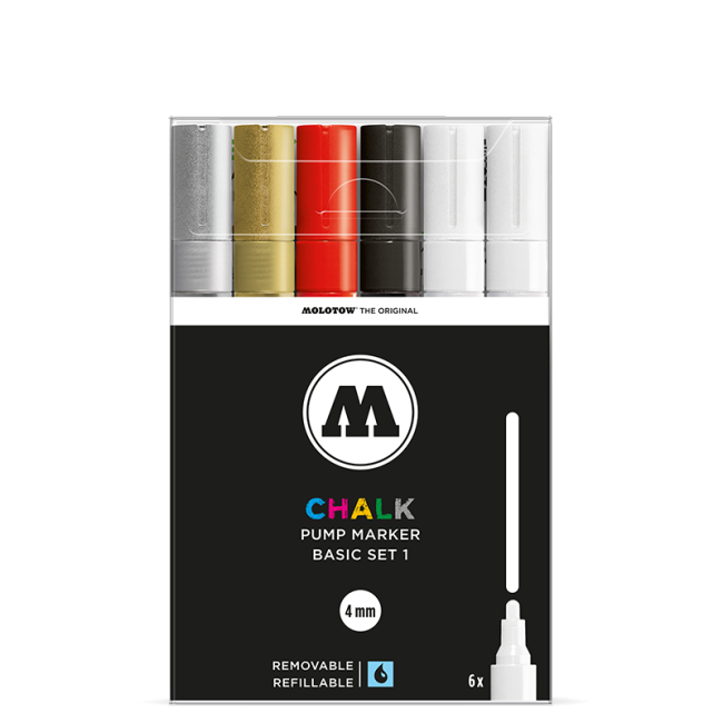 Molotow Набор маркеров CHALK Marker Basic-Set 1 6 шт 200472 4 мм