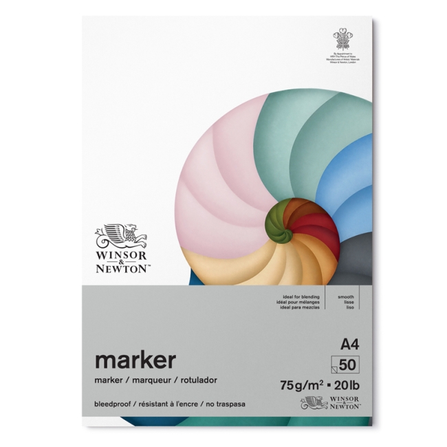 Бумага для маркеров, 50л. А4, Winsor&Newton, 70г/м2