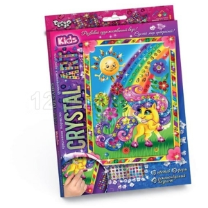 Аппликация-картина из кристаллов Danko toys "Самоклеящиеся кристаллы. Crystal Art. Пони"
