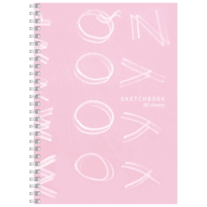 Скетчбук 80л., А5 на гребне BG "Шрифт", матовая ламинация, 120г/м2