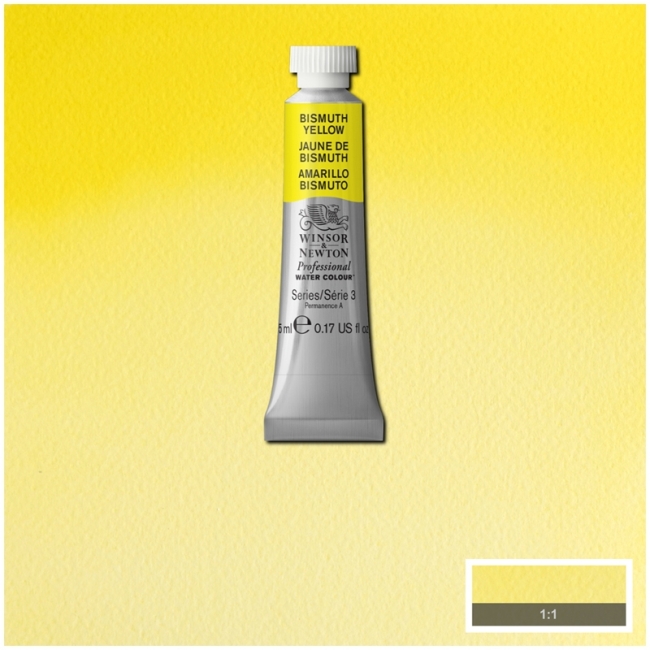 Акварель художественная, 5 мл, желтый висмут