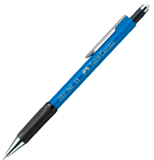 Карандаш механический Faber-Castell "Grip 1345" B, 0,5мм, грип, с ласт., автоподача грифеля, голубой