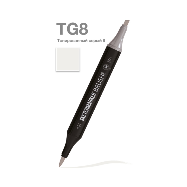Маркер SKETCHMARKER Brush двухсторонний на спирт.основе цв.TG8 Тонированный серый 8