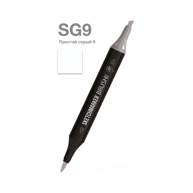 Маркер SKETCHMARKER Brush двухсторонний на спирт.основе цв.SG9 Простой серый 9