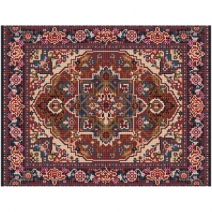 Алмазная мозаика ТРИ СОВЫ "Орнамент", 40*50см, холст на деревянном подрамнике, картонная коробка с пластиковой ручкой