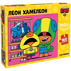 Пазл  160 эл. Brawl Stars "Леон-хамелеон", картонная коробка