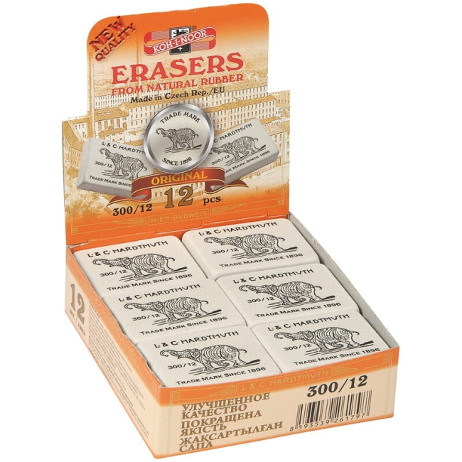 Ластик Koh-I-Noor "Elephant" 300/12 прямоугольный из каучука купить в художественном магазине ArtCraft.Space с доставкой по всему миру Ластик Koh-I-Noor "Elephant" 300/12 прямоугольный из каучука купить в художественном магазине ArtCraft.Space с доставкой по всему миру