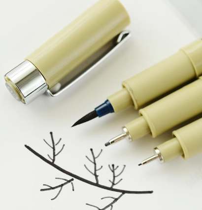 Набор цветных капиллярных ручек Sakura Pigma Micron Brush брашпены 9 штук купить в художественном магазине ArtCraft.Space с доставкой по РФ и СНГ