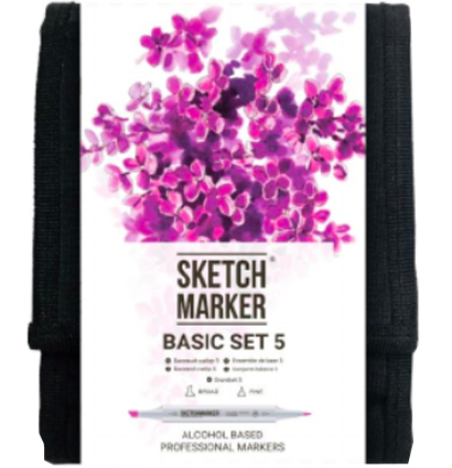 Набор маркеров Скетчмаркер / Sketchmarker "Basic 5 - Базовый набор" 12 цветов в сумке купить в магазине маркеров для рисования ArtCraft.Space с доставкой по РФ и СНГ