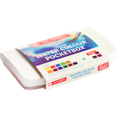 Набор акварельных красок в кейсе Art Creation Watercolor Royal Talens 15 цветов в кюветах купить в художественном магазине ArtCraft.Space с доставкой по РФ и СНГ