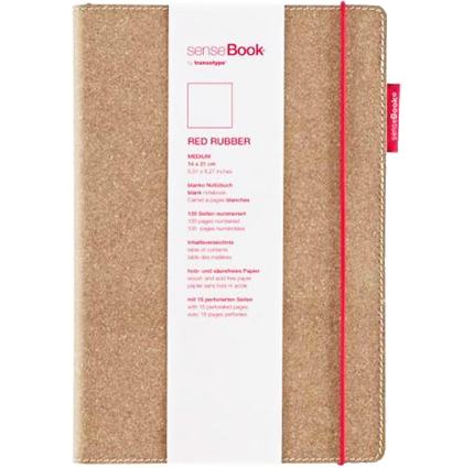 Блокнот SenseBook Red Rubber L на резинке с кожаной обложкой линейка А4 / 80 гм купить в магазине ArtCraft.Space с доставкой по всему миру