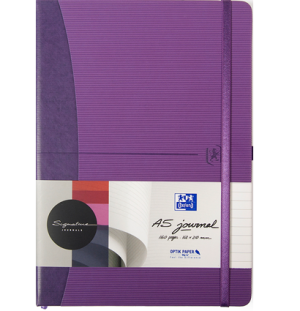 Блокнот OXFORD Signature A5 80л линейка фиксирующая резинка карман твердая обложка пурпурный,