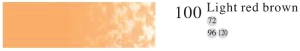 Пастель профессиональная сухая полутвёрдая квадратная цвет № 100 светло-красный коричневый