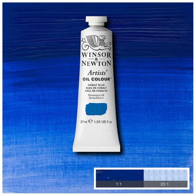 Масляные художественные краски, 37 мл, синий кобальт