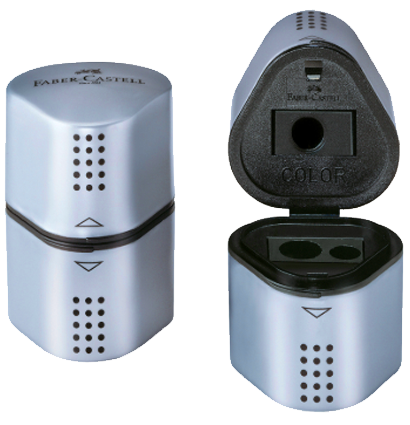 Точилка для карандашей с тремя отверстиями Faber-Castell Trio Grip серебряная купить в художественном магазине ArtCraft.Space с доставкой по РФ и СНГ Точилка для карандашей с тремя отверстиями Faber-Castell Trio Grip серебряная купить в художественном магазине ArtCraft.Space с доставкой по РФ и СНГ